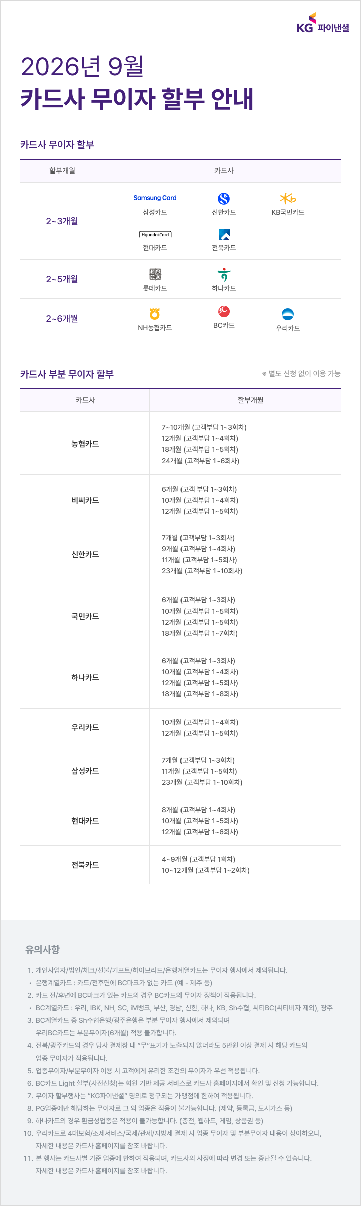 2026년9월 무이자할부 이벤트