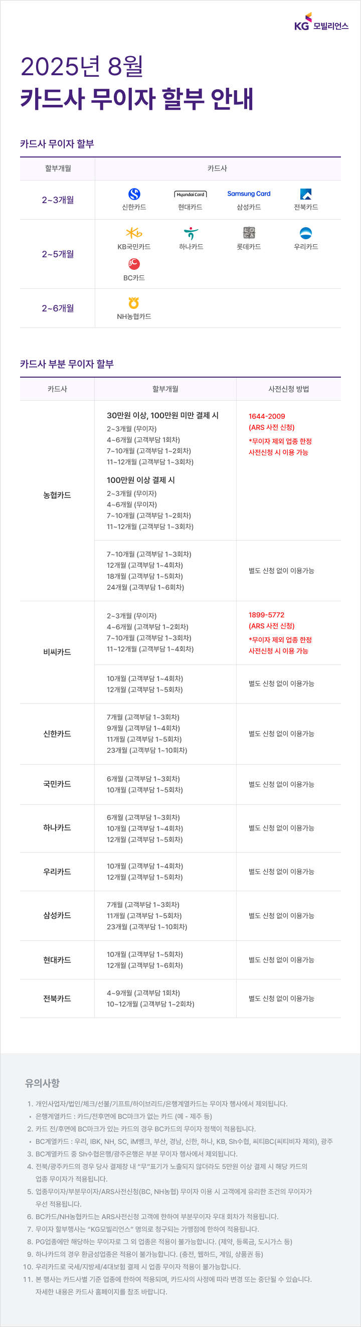 2025년8월 무이자할부 이벤트