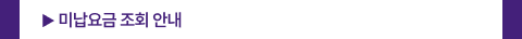 미납요금조회안내 URL